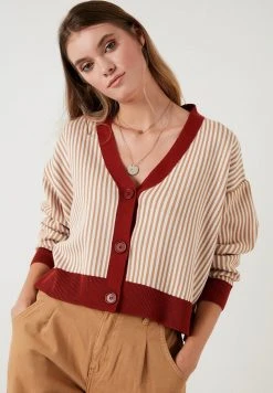 LELA Chaqueta De Punto - Brick Red , Mujer