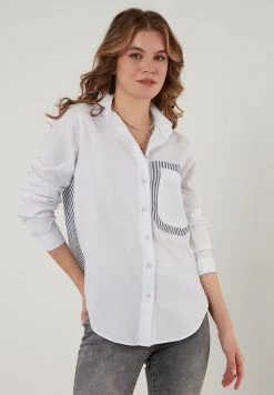 LELA REGULAR FIT - Camisa - White, Mujer -LELA Ventas 2024 05e62a26a6de465d934dfcd91a99fd4d