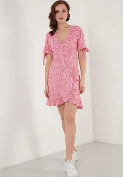 LELA FLORAL RUFFLE DETAIL - Vestido Informal - Fuchsia , Mujer 9 LELA FLORAL RUFFLE DETAIL - Vestido Informal - Fuchsia , Mujer -LELA Ventas 2024 079ea634accc42409d83c3fd5c22a91b