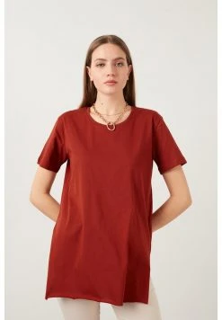 LELA Camiseta Básica - Brick Red , Mujer