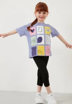 LELA REGULAR FIT T-SHIRT AND LEGGINGS - Leggings - Lilac, Niños