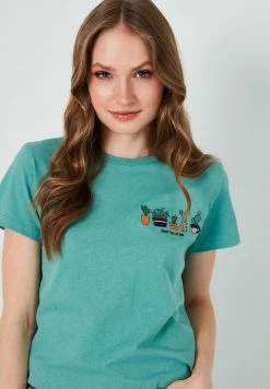 LELA Camiseta Estampada - Mint , Mujer -LELA Ventas 2024 0ec58a2efc674df7b463af84be2bcff9