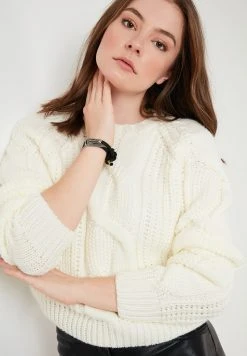 LELA CREW NECK JUMPER 4615106 - Jersey De Punto - Ecru , Mujer -LELA Ventas 2024 0f2a22b8a47a493d82193c276cdf497c