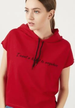 LELA Jersey Con Capucha - Red, Mujer -LELA Ventas 2024 104e3da651ef457b8e49f812946eb702