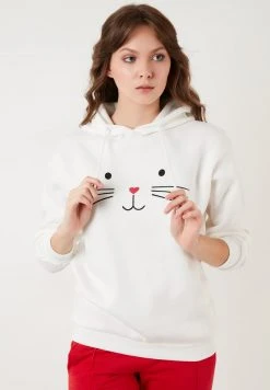 LELA Jersey Con Capucha - Ecru , Mujer -LELA Ventas 2024 11d3bb90802641b6912fe014a55325bc