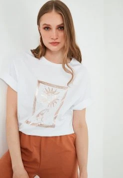 LELA Camiseta Estampada - White , Mujer