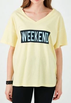 LELA Camiseta Estampada - Yellow, Mujer -LELA Ventas 2024 121e21892f82421285676e0b98107748