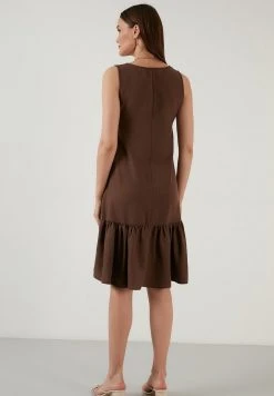 LELA REGULAR FIT MIDI - Vestido Informal - Brown, Mujer -LELA Ventas 2024 127a4a84d6ee43d58fa8510bbc707cb1