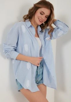 LELA REGULAR FIT - Camisa - Blue , Mujer -LELA Ventas 2024 151aeab057f743fab086cc912781aaf9