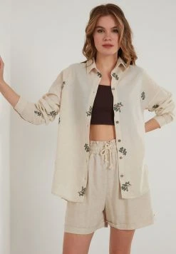 LELA Camisa - Stone Colored, Mujer -LELA Ventas 2024 1945b81f65f64610ac30ab875983675f