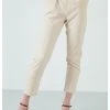 LELA HIGH WAISTED BELTED POCKET TROUSERS WOMEN'S TROUSERS - Pantalones - Stone Colored , Mujer