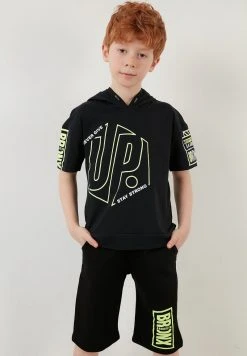 LELA REGULAR FIT T-SHIRT AND SHORTS - Shorts - Black , Niños