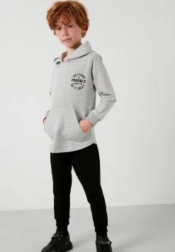 LELA Chándal - Grey Melange Black , Niños