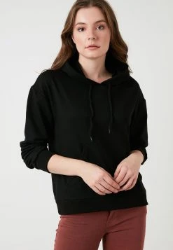 LELA BACK KANGAROO POCKET - Sudadera - Black , Mujer -LELA Ventas 2024 1db9b58aaa334ab0956bbd1136452204
