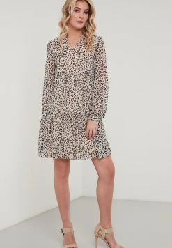 LELA LONG SLEEVE MINI - Vestido Informal - Leopard, Mujer -LELA Ventas 2024 1eb79b5e9c7f4cdabe17d96ba98dc0ec