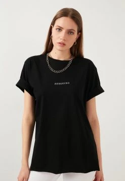 LELA Camiseta Estampada - Black , Mujer