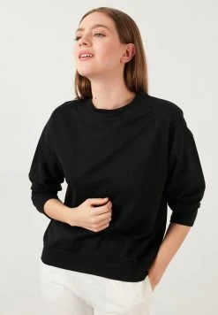 LELA SLIM FIT - Sudadera - Black , Mujer -LELA Ventas 2024 26f505b9488f435d8be48e4ca2743b15