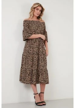 LELA FLOWERED CARMEN THREE QUARTER SLEEV - Vestido Informal - Leopard , Mujer -LELA Ventas 2024 2a3433e03ccf45d49522549622df0d81