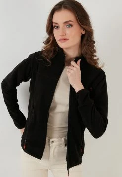 LELA HIGH COLLAR ZIPPER - Forro Polar - Black , Mujer -LELA Ventas 2024 2d20db134a564cf08e72b4928aba0714