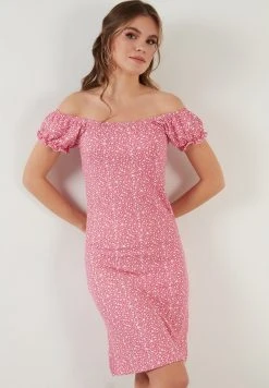 LELA Vestido De Tubo - Fuchsia , Mujer