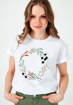 LELA Camiseta Estampada - White , Mujer