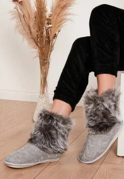 LELA Pantuflas - Grey, Mujer