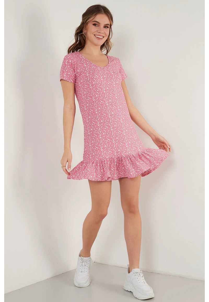 LELA Vestido Informal - Fuchsia , Mujer 4 LELA Vestido Informal - Fuchsia , Mujer - Imagen 4