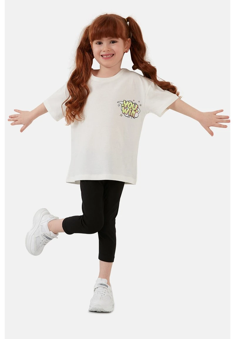LELA REGULAR FIT T-SHIRT AND LEGGINGS - Leggings - White, Niños 2 LELA REGULAR FIT T-SHIRT AND LEGGINGS - Leggings - White, Niños - Imagen 2