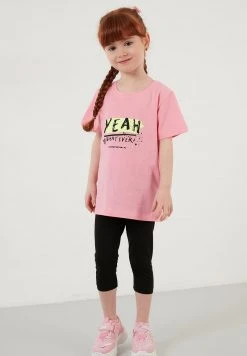 LELA REGULAR FIT T-SHIRT AND LEGGINGS - Leggings - Pink , Niños