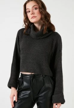 LELA Jersey De Punto - Anthracite , Mujer