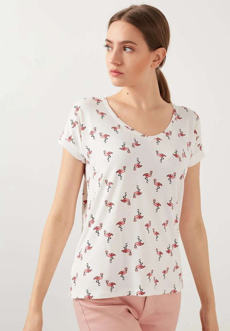 LELA Camiseta Estampada - Fuchsia , Mujer 1 LELA Camiseta Estampada - Fuchsia , Mujer