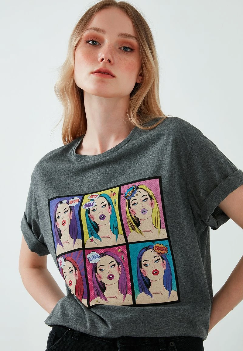 Camiseta estampada - anthracite melange LELA Camiseta Estampada - Anthracite Melange , Mujer -LELA Ventas 2024 41f13975c9fe42feaecef481d77f5e55