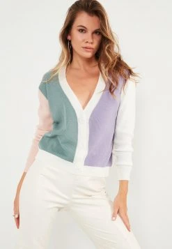 LELA Chaqueta De Punto - Ecru-powder Pink , Mujer