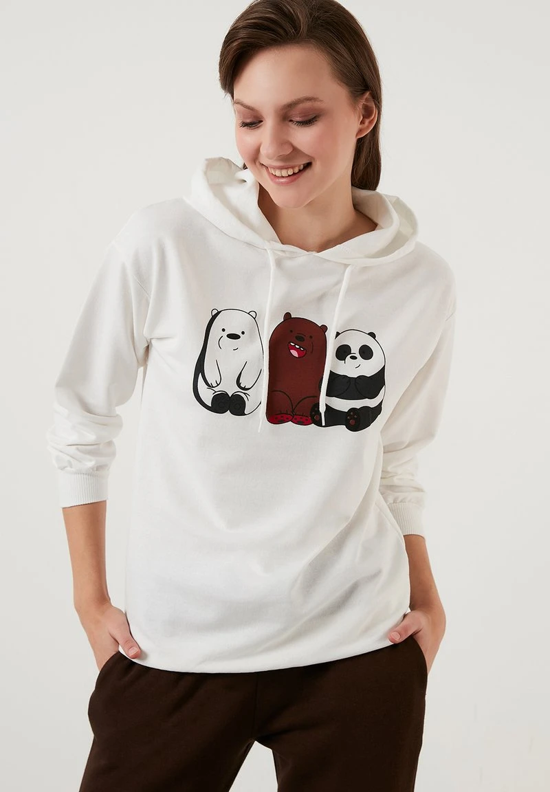 LELA Jersey Con Capucha - Ecru, Mujer 2 LELA Jersey Con Capucha - Ecru, Mujer - Imagen 2