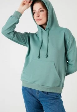 LELA BACK PRINT - Jersey Con Capucha - Mint, Mujer -LELA Ventas 2024 4cfa65709bf042419ce19e3bd17f1588