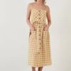 LELA Vestido Informal - Mustard Color , Mujer