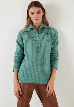 LELA Jersey De Punto - Sea Green , Mujer