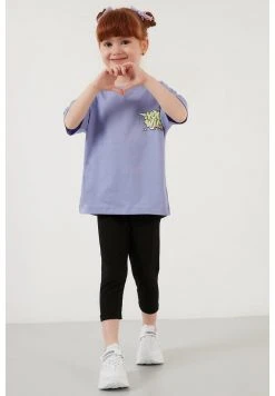 LELA REGULAR FIT T-SHIRT AND LEGGINGS - Leggings - Lilac , Niños