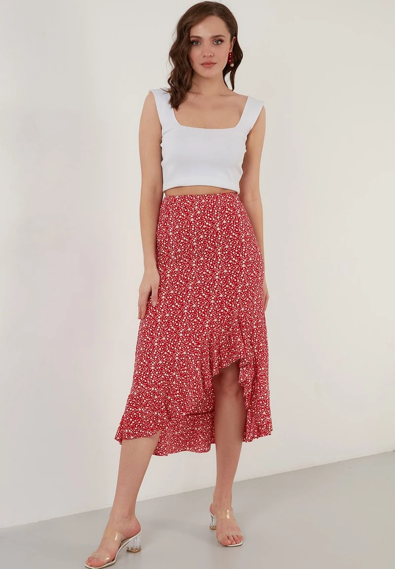 LELA Falda Acampanada - Red , Mujer 2 LELA Falda Acampanada - Red , Mujer - Imagen 2