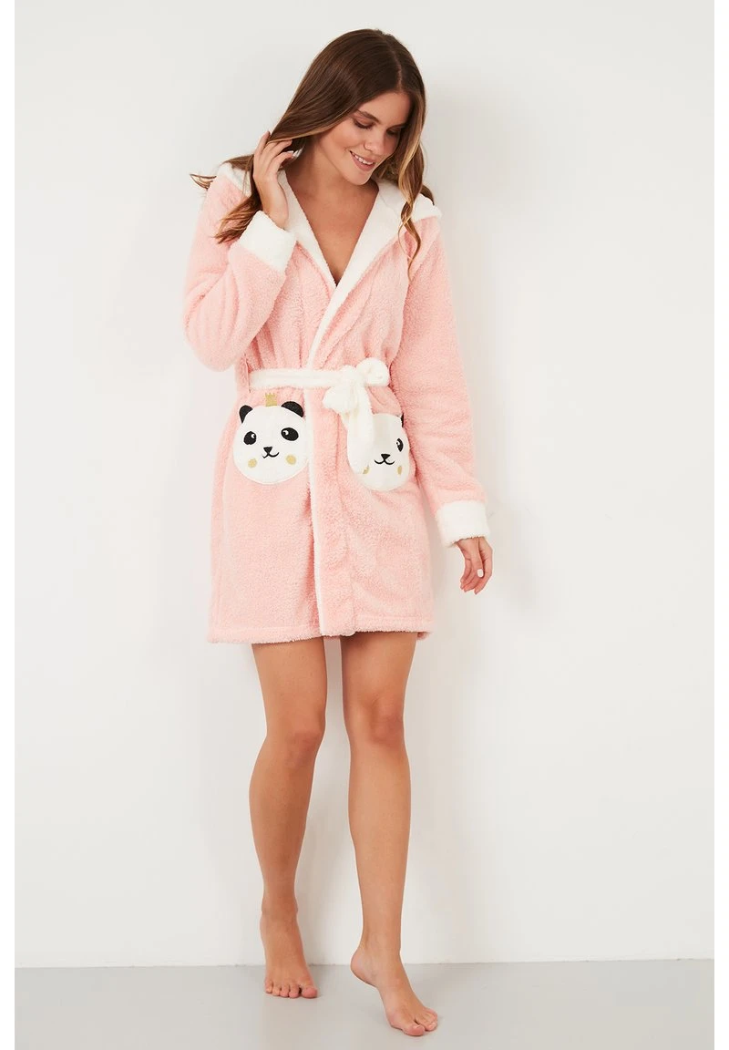 LELA - Albornoz - Salmon, Mujer 3 LELA - Albornoz - Salmon, Mujer - Imagen 3