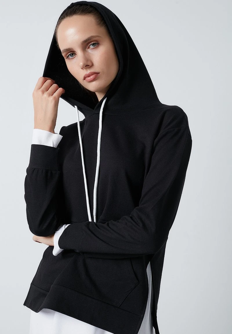 Jersey con capucha - black LELA Jersey Con Capucha - Black , Mujer -LELA Ventas 2024 5929855768704a78b807b24c374353d9