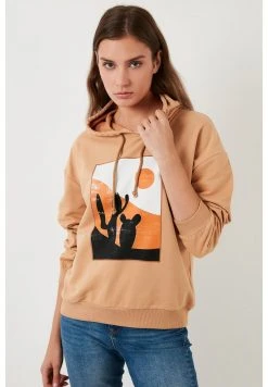 LELA Jersey Con Capucha - Camel , Mujer