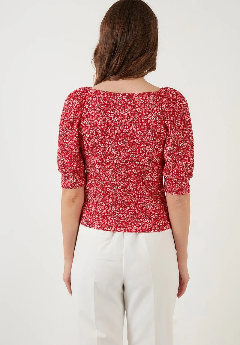 LELA Blusa - Red, Mujer 3 LELA Blusa - Red, Mujer - Imagen 3