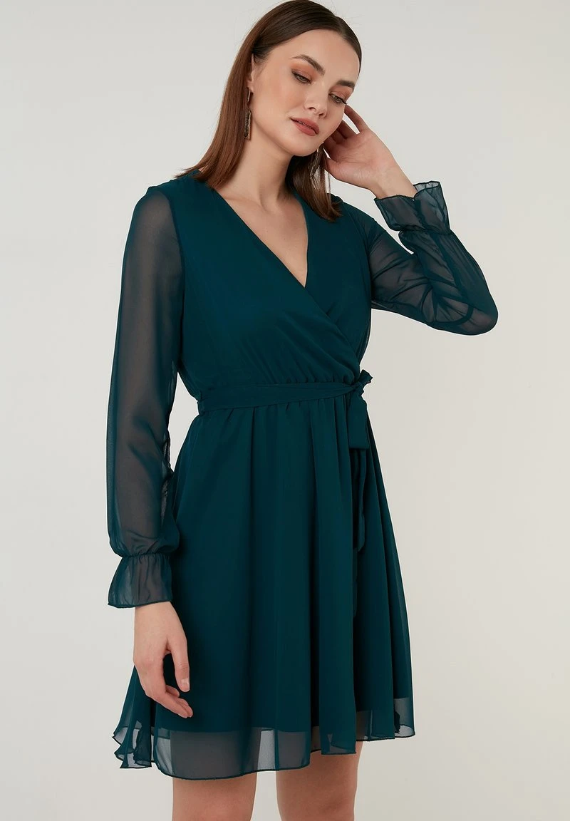 LELA CHIFFON - Vestido Informal - Petrol Blue , Mujer 1 LELA CHIFFON - Vestido Informal - Petrol Blue , Mujer