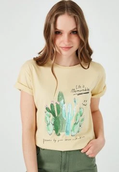 LELA Camiseta Estampada - Yellow, Mujer -LELA Ventas 2024 5f9c5b16811148a486de93943e5ee913