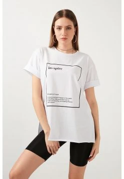 LELA OVERSIZED - Camiseta Estampada - White , Mujer