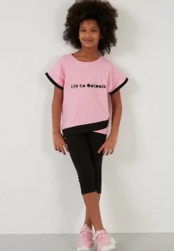 LELA REGULAR FIT - Leggings - Pink/black , Niños