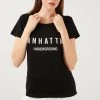 LELA Camiseta Estampada - Black , Mujer