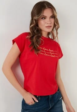 LELA CREW NECK - Camiseta Estampada - Red , Mujer -LELA Ventas 2024 622b9276752b472785b885c33a7998c3