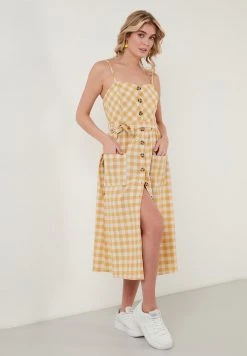 LELA Vestido Informal - Mustard Color , Mujer -LELA Ventas 2024 645f8c5f71884bc9b9ac40a4312450a3